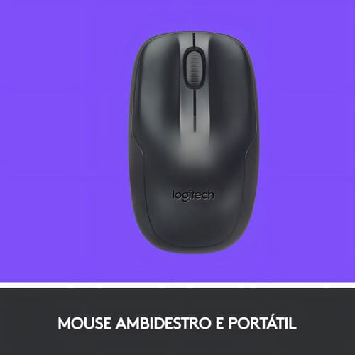 KIT TECLADO E MOUSE SEM FIO LOGITECH MK220 ABNT2 - Miniatura 4